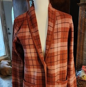 New Sweater Cardigans One Is Rust & Cream The Other Is Brown & Cream Colored .